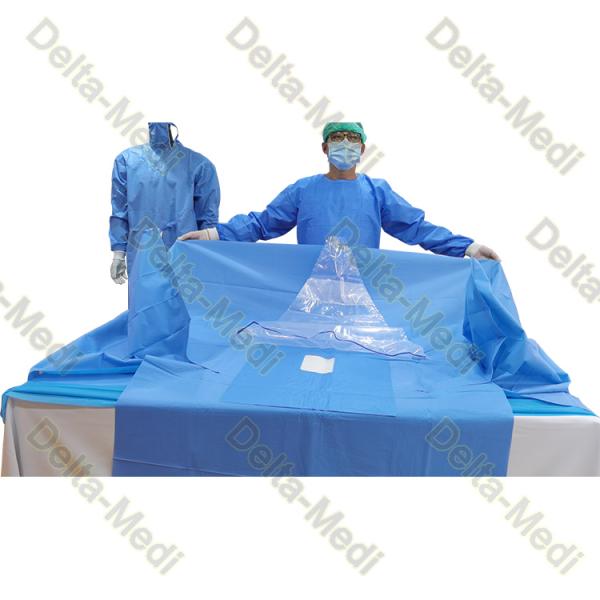 Absorbent Prevention Fabric Gynecological Drape Pack With Perineal Vaginal Aperture