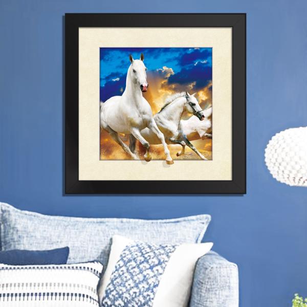 5D Running Horse Image 3D Lenticular Printing Service MDP Frame