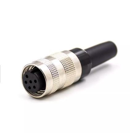 Metal fêmea do soquete da tomada masculina da aviação do conector do RUÍDO M16 6 Pin Waterproof AISG