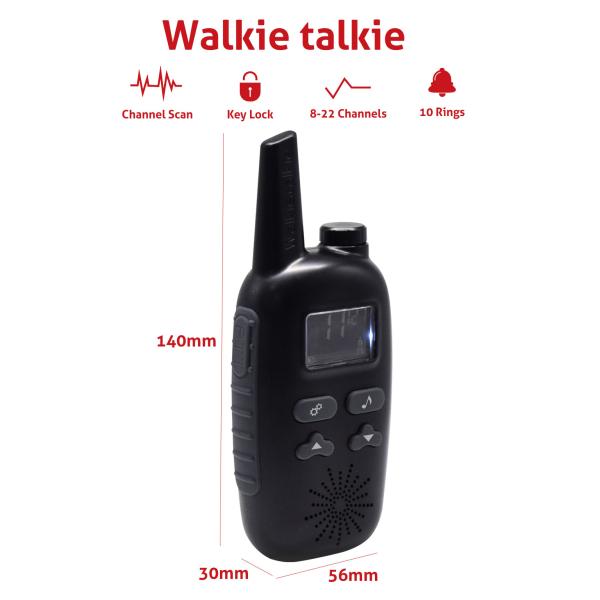 0.5W walkie talkie 3-5km Extended Range rechargeable battery kids Walkie Talkies manufacturer- 8/22 Channel Handheld Two Way Radio LCD display