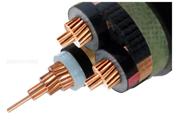 8.7KV 15kV XLPE Insulated Power Cable , Three Core Copper Conductor Cable
