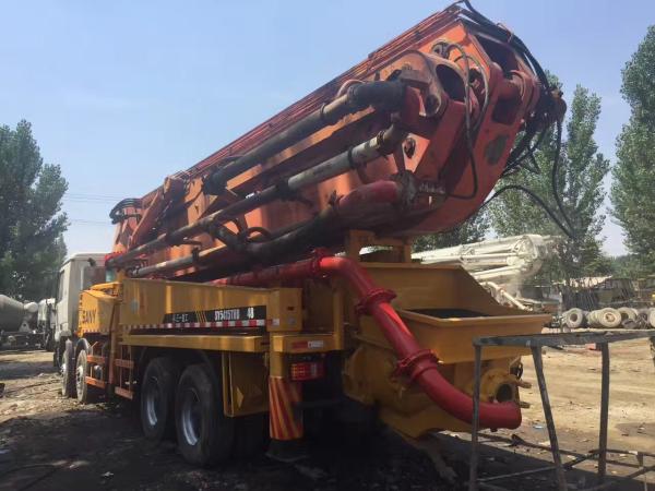 48 Meter Sany Used Concrete Pump Truck 11420 * 2500 * 4000 Mm Diesel Power