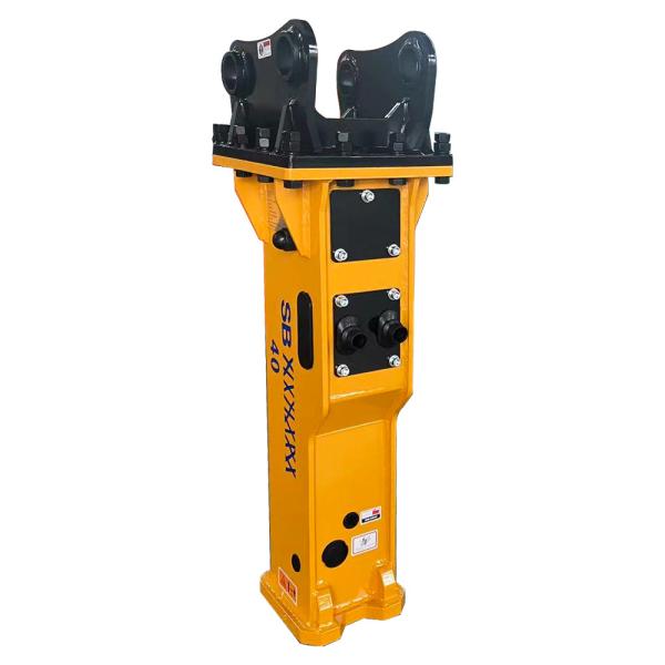 Yantai Solution SB40 Box Type 68mm Hydraulic Breaker Hammer For 4-7 TONS Excavator In Yellow Customized