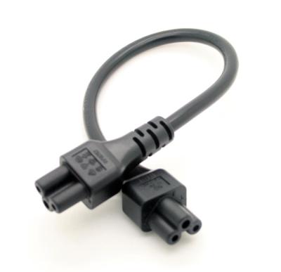 IEC 320 C5 to C5 Power cord, Micky Female to Female power cable 25CM