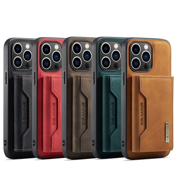 Caixa de carteira de couro removível para iPhone 15 Pro Max