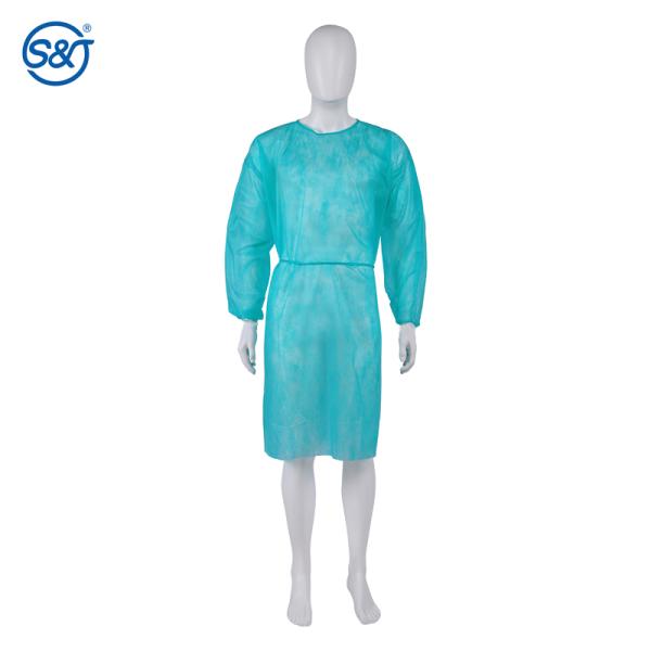 65g Plus Size Disposable Isolation Gowns Round Neck Doctor Isolation Gown