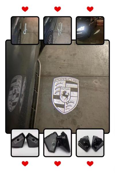 Luz de boas-vindas de porta de carro 6500K 12 volts para decoração Porsche