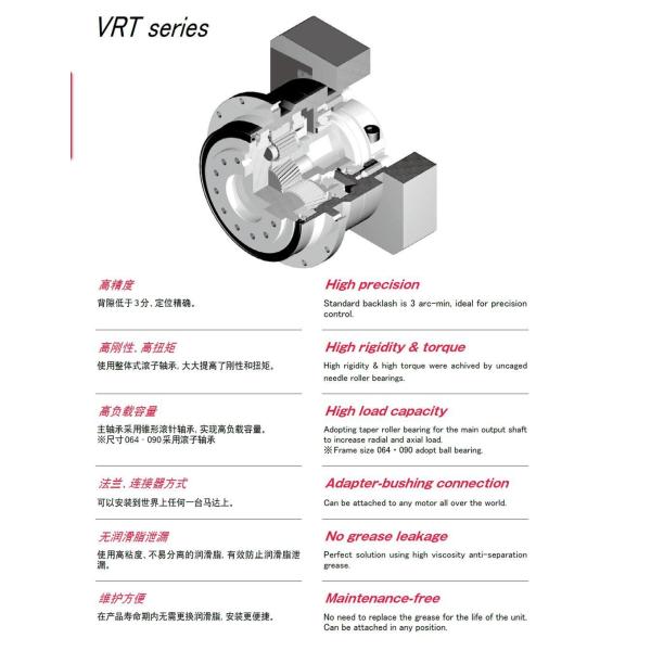 Vrt-064c Servo Motor Reducer Vertical Type Quiet Operation For Machinery