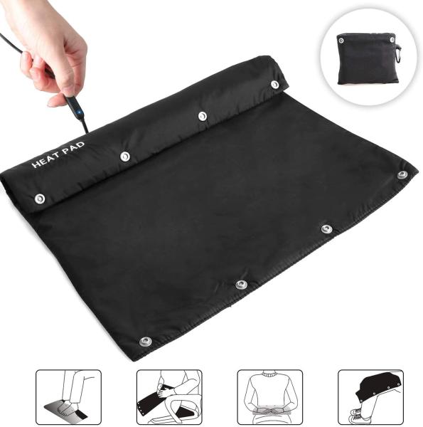 Electric Hand Warmer Pouch USB Heating Pad Washable Chair Cushion Style