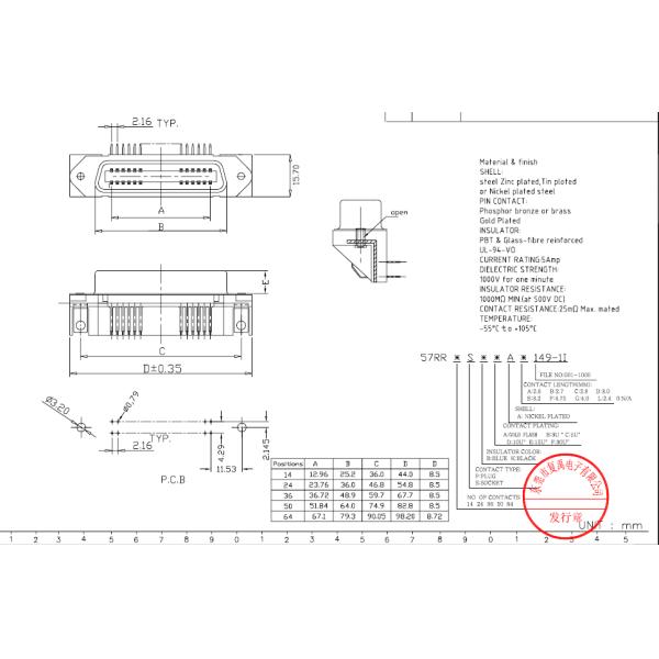 Соединителя монтажной платы Pin PCB 32 пар entronic прямоугольные женские 64