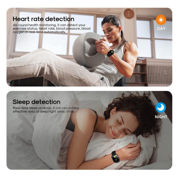 1.91inch IPS Display IP67 Waterproof Body Temperature Smartwatch 128MB