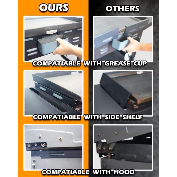 Магнитные ветровые экраны для Blackstone 28 дюймов Griddle защитить от пламени Хранить тепло Боковая полка