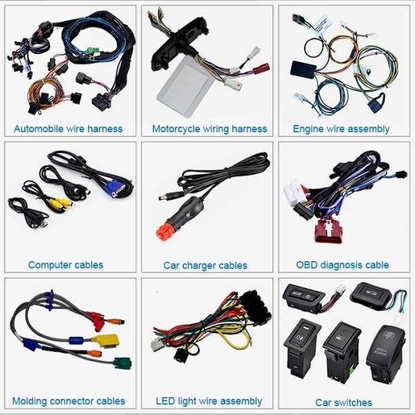 High Quality Male and Female Electronic Cable Assemblies Car Wiring Harness Manufacturer