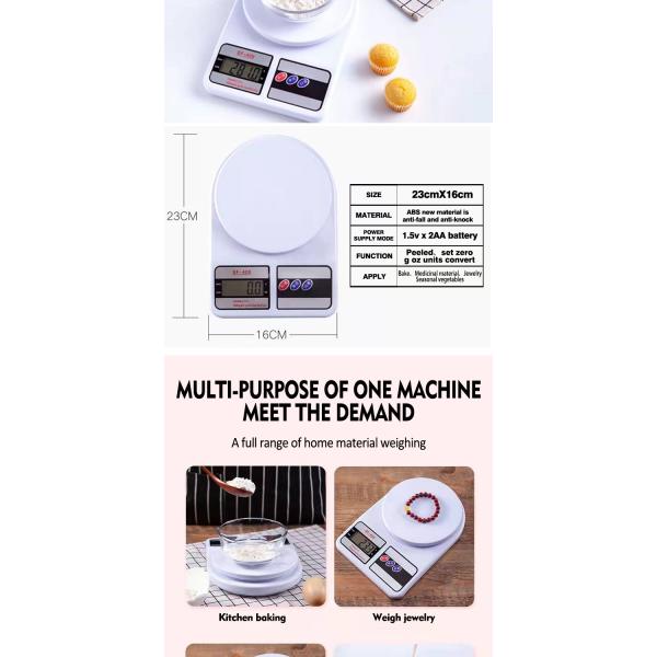 Recommandation de poids maximum 5kg Balance de cuisine électronique numérique SF-400 SF400 1KG 3KG 5KG 7KG 10KG