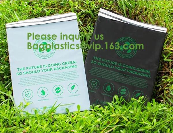 Environmental Compostable Mailing Courier Packaging Shipping Bags With Logo Custom Printed For Clothing