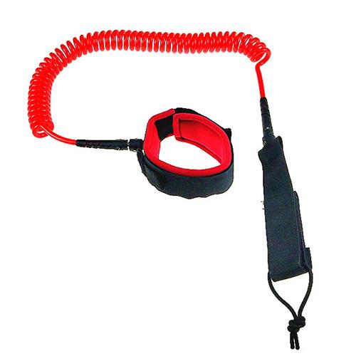 TPU Red Transparent 10 Length Coiled SUP Leash Neoprene Strap