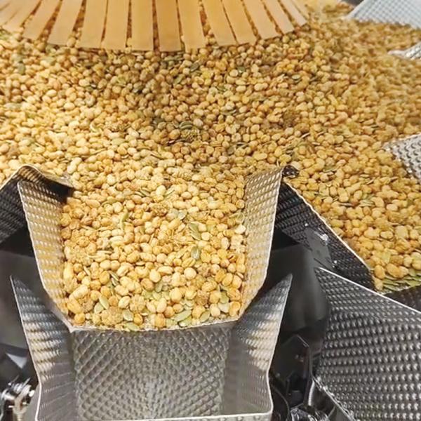 Máquina empacadora automática de chips de camarón de 220V, 60-100 BPM