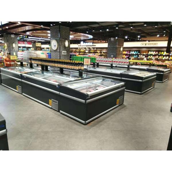 Sliding glass door display freezer/ Supermarket island freezer