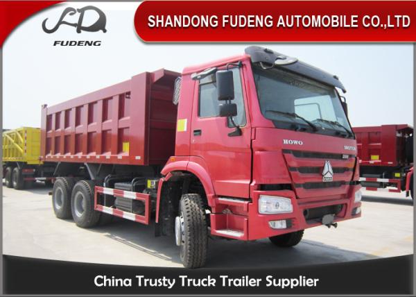 Euro 2 Emission 18 Cube Meter End Dump Truck ,  6 X 4 420HP Tractor Trailer Dump Truck 