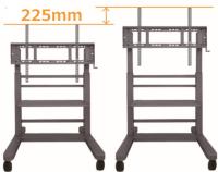 40 kilogramos de Whiteboard del soporte de la pantalla plana del carro de los echadores mudos interactivos de la elevación de soporte móvil del carro TV