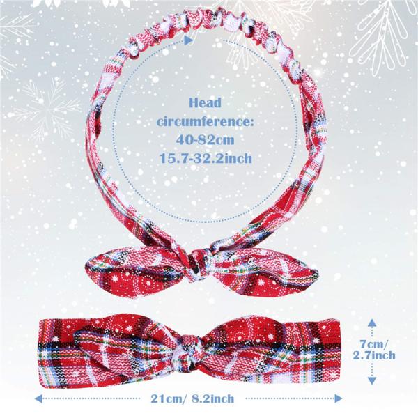 Christmas kids girls Fabric cute hair bands Amazon Ladies Stretch Bunny ears Headband accessories knot headband