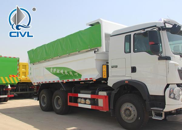 Oil Saving 40 - 50T 10 Wheeler Dump Truck Middle Or Front Lifting Type Tipper Truck City Muck Dump Truck