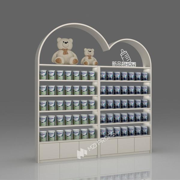 Maternity Rack Design Top Fashion Cloud Transparent Milk Powder Cabinet for Branded Display Furniture
