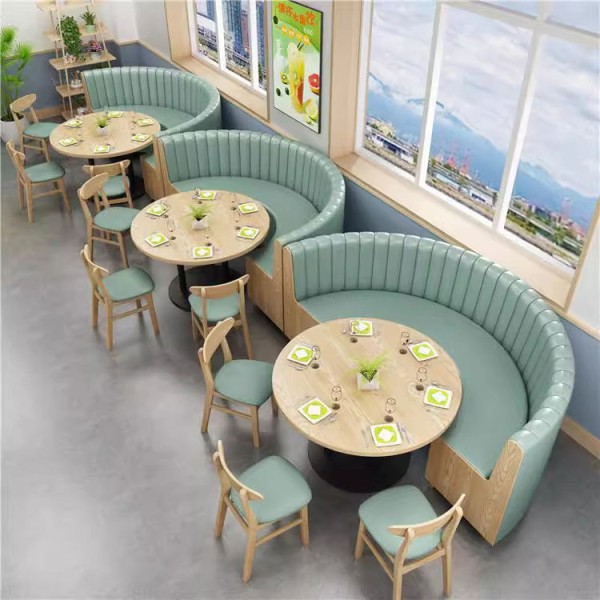 Customizable Leather Upholstered Double Booth Seating Commercial Grade Banquette Bench for Restaurants