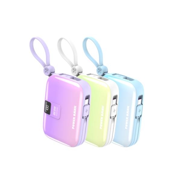 10,000mAh Gradient Power Bank-22.5W Fast Charge, Dual USB-C & Lightning, 3 Colors