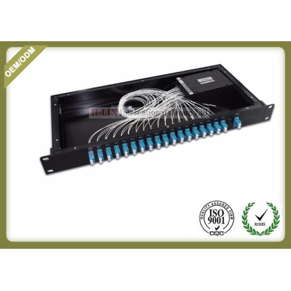 1U 19 Inch Fiber Optic Rack Mount Single Fiber / Dual Fiber 1 X 16CWDM Mux And Demux