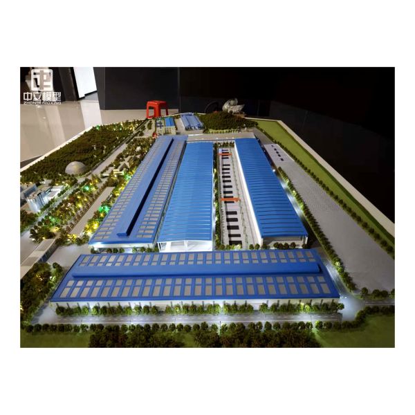 Industrial plant floor plan model, customized architectural model, factory planning display model