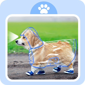 Pet Dog Raincoat Clear Pet Waterproof Clothes Hooded Rain Jacket Puppy Rain Poncho Pet Rainwear for Small Medium