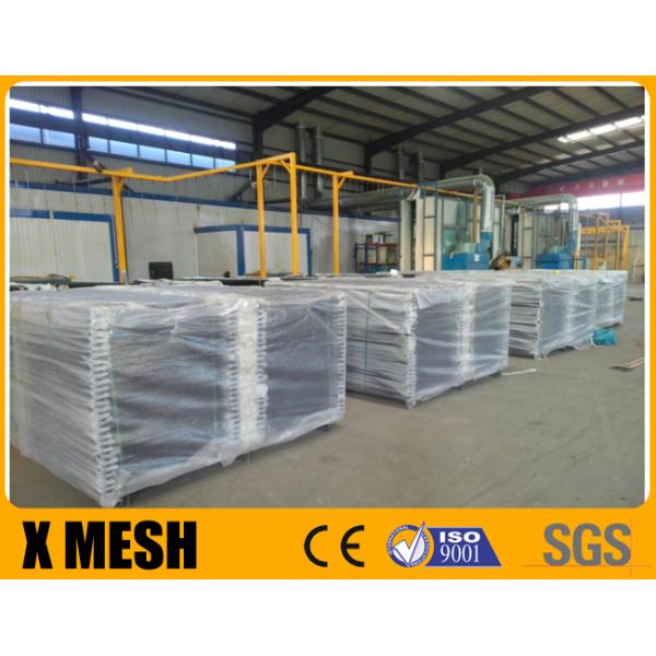 Full Welding 5ft X 8ft Security Metal Fencing Black Powder Coated Industrial Field