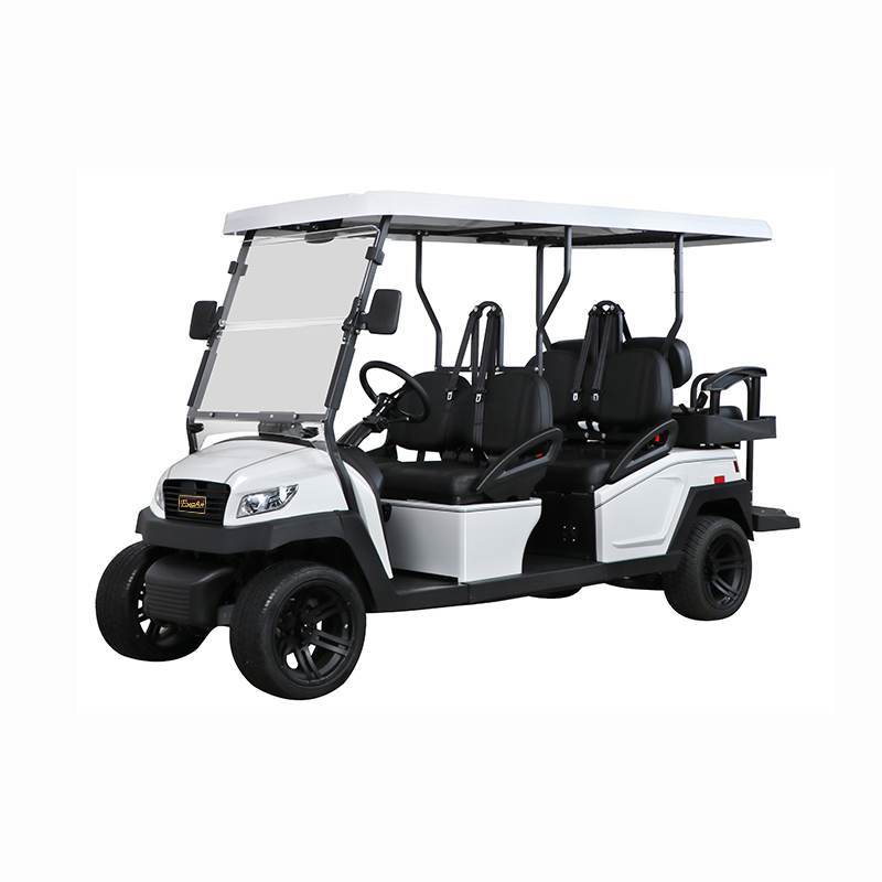 4+2 Person Luxury Electric Golf Cart Featuring Intelligent Onboard Charger