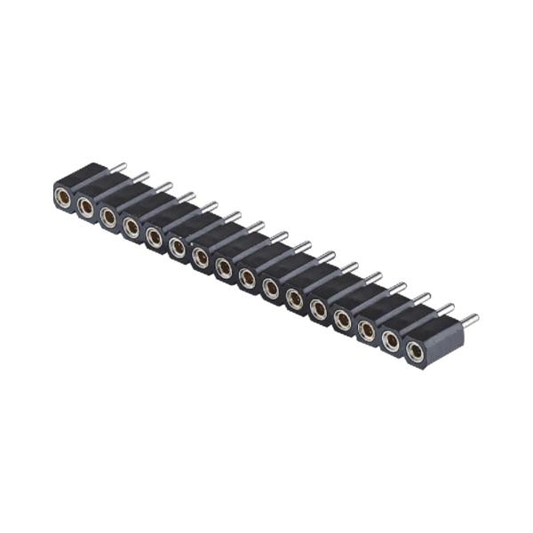 2.54mm Machined Female Header Right Angle SMT SMD Single Row 1-40Pin PCB Connector