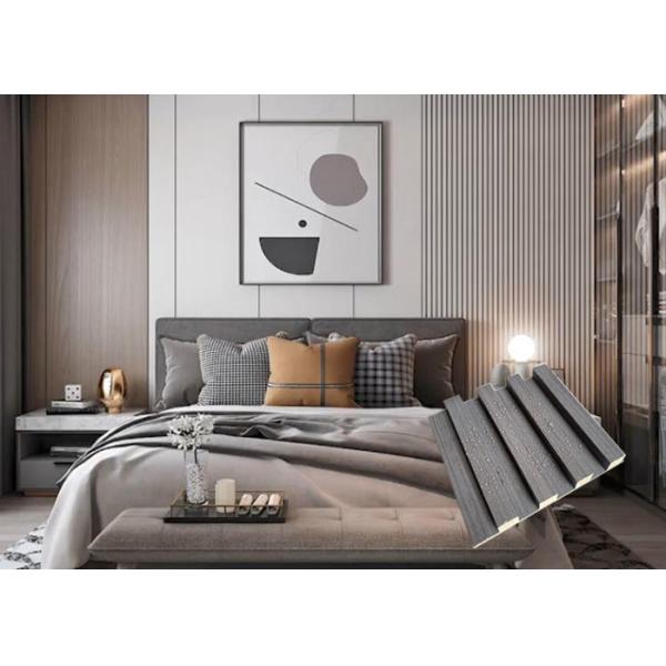 Los paneles de pared interiores de la decoración interior del panel de pared del grano de la laminación de madera WPC del color