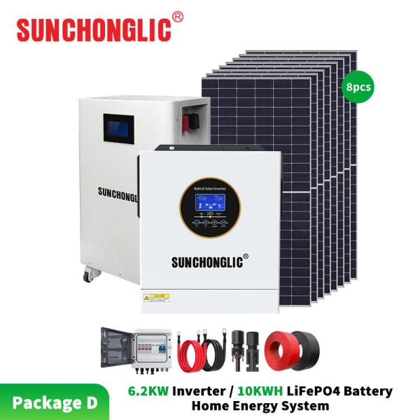 6.2kw Inverter / 10kwh Lifepo4 Battery Home Energy System