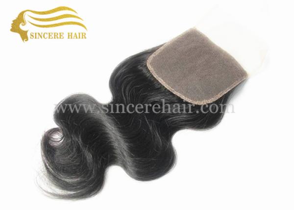 20 Clouser Hair Extensions - 20 Black Body Wave Virgin Remy Human Hair Clouser Extensions For Sale