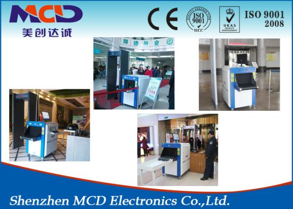MCD -6550 Airport X ray Scanner , X ray Baggage Scanner 34mm steel Penetration
