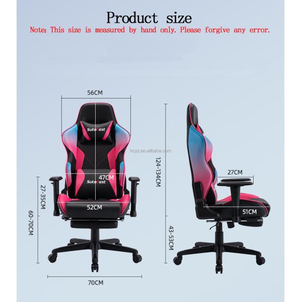 Flowing Light And Color Luxury PU Leather Racing Gaming Chair for Computer Gamer