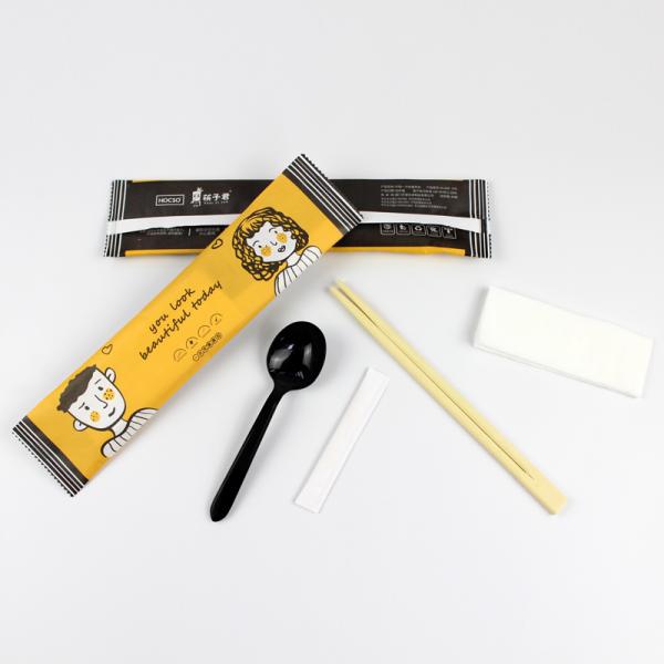 Eco-friendly PLA Cutlery Set for Restaurants Includes Spoon Cutlery Bag and Chopsticks