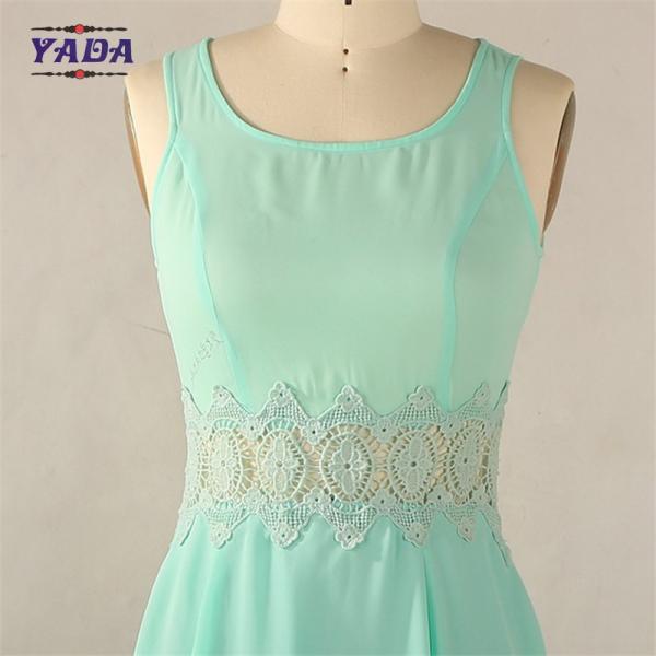 Мода кружевная ткань летний дизайнер один кусок вечеринки Китай женщина шифон платье большого размера с высоким качеством