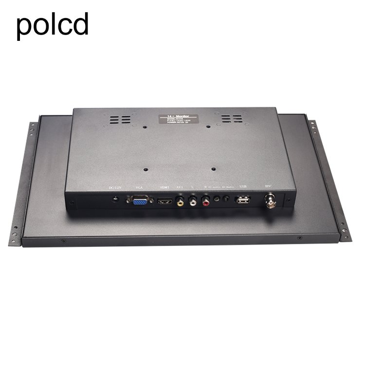 Случая металла дюйма монитор LCD полного HD 1920x1080 Polcd 14 промышленный с открытой рамкой