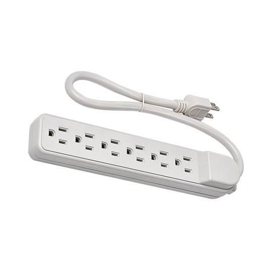 6 outlet Power Strip and Extension Socket With 15A Circuit Breaker Surger Protector
