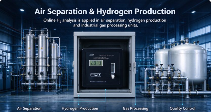 H2 Hydrogen Gas Analyzer Gas Detector 0-1000ppm Range Customizable Meter