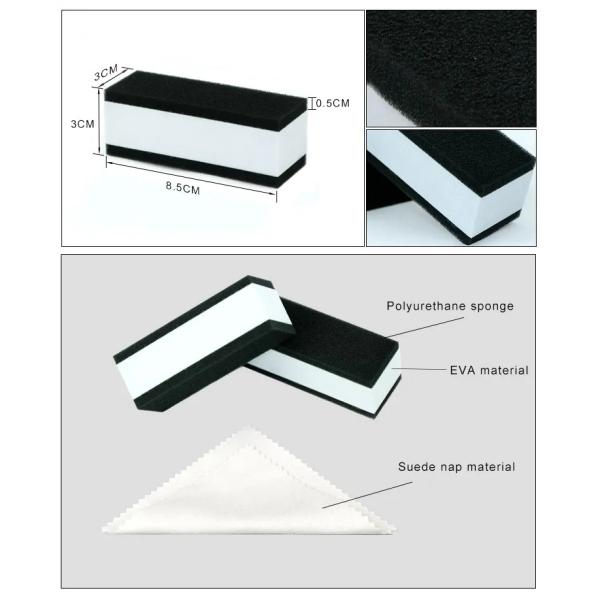 EVA Applicator Ceramic Double Side Car Coating Sponge For Nano Glass Coating