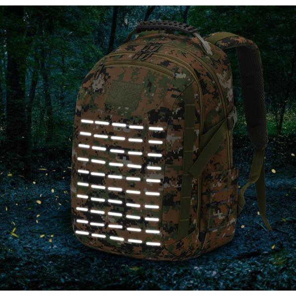 Anti Theft Rechargeable USB Military Hiking Backpack 60L Camouflage
