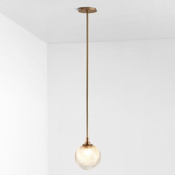Minimalism Single Head Lamp Hanging Lights Simple Modern Living Room Fizi Pendant Light Crystal Ball Kitchen Lighting Fixture