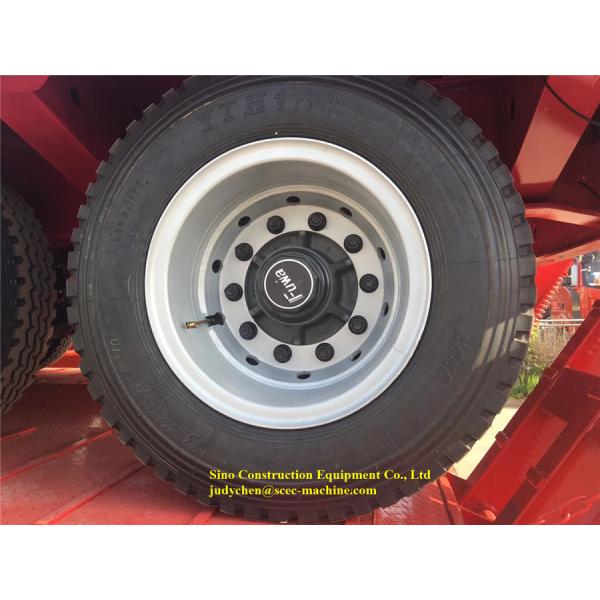 Gooseneck Low Bed Semi Trailer 60t Tri Fuwa BPW Axles For Heavy Machinery Transport