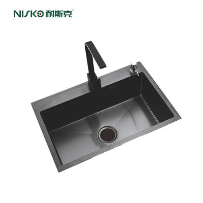 Undermount Single Bowl Sink Kitchen Washing Basin With Spray Faucet